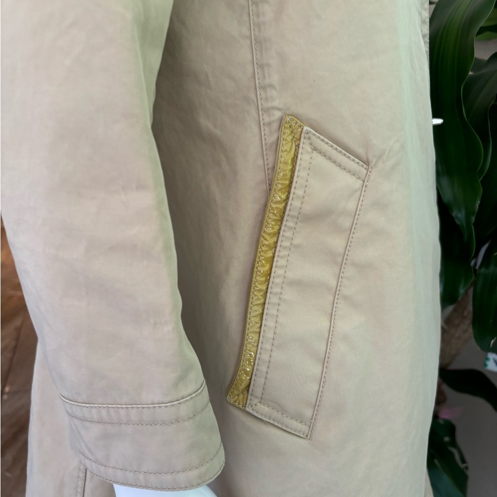 Coach Tan Trench Coat with Notched Lapel - Picture 10 of 15